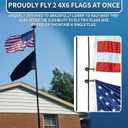 Flag Pole for Outside House, 20 FT Heavy Duty 45K PSI & 95 HBW Hard Aerospace Aluminum Flagpole Kit, Unbending Outdoor In-Ground Flag Poles with 3x5 American Flag for Yard, Residential or Commercial