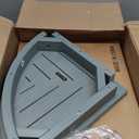 Waterproof Shower Bench for Inside Shower, Gray HDPS Corner Shower Stool for Shaving Legs, Poly Lumber Shower Foot Seat, Plastic Bathroom Shower Bench Seat with Storage Shelf, Non-Slip/No-Maintenance (Grey)