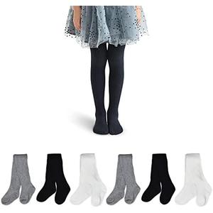 GENTABY Girls' Tights Cable Knit pantyhose Soft Cotton Stocking Stylish Leggings for Girls Aged 1-10,3/6 Pack