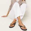 Flip Flops for Women Summer Slip On Thong Sandals Flats Summer Sandals for Women 2025 Lightweight Womens Sandals Beach Essentials Slides (Black)