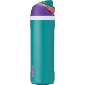 Owala FreeSip Insulated Stainless Steel Water Bottle with Straw, BPA-Free Sports Water Bottle, Great for Travel, 24 Oz, 80s Ski Slopes