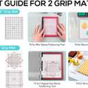 Briartw 2 Size/Set Photopolymer Grip Mat with Printed Guides | Fit in Stamp Positioning Tool | Multi-Use Non-Slip Sticky Mats for Stenciling, Ink Blending & More! (4.75x6", 6x6"Sizes)