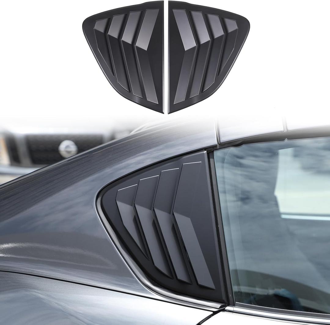 Rear Side Window Louvers Cover Trim Compatible with Mazda MX-5 Miata RF 2016-2024，ABS Car Window Scoop Louvers Cover Trim ，Air Vent Scoop Shades Cover Blinds (Matte Black)