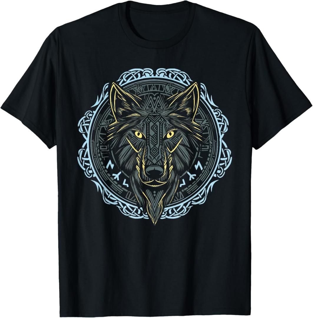 Viking Celtic Fenrir - Wolf of Odin Norse Myths Nordic Gifts T-Shirt, XL