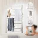 10-Bar Wall-Mounted Towel Warmer, Plug/Hardwired, 3 Timers