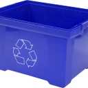 Storex 9 Gallon Recycle Bin, Blue (STX61549U01C)