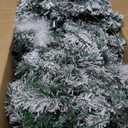 YITAHOME 6ft Prelit Snow Flocked Christmas Tree with Remote, Hinged Aspen Fir Christmas Tree with 270 Warm White/Multicolor Changing Lights & 46 Light Bulbs, Foldable Base for Home, Party Decor