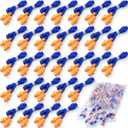 Tondiamo 200 Pairs Ear Plugs Reusable Silicone Earplugs with Cord Sleeping Individually Wrapped Hearing Protection Noise Cancelling Earplugs for Work Construction Shooting Sports(Blue, Orange)