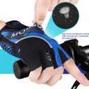 BIKINGMOREOK Mountain Bike Cycling Gloves for Men Women,Half Finger Workout Sports Road Biking Bicycle Gloves with 5MM Anti-Slip Gel Pads (X-Large, Blue)