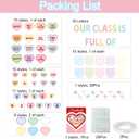 2 x Valentines Bulletin Board Decorations - 120pcs Heart Cutouts Name Tags Valentine's Day Party Supplies Classroom Chalkboard Wall Door Decor