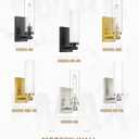 Emak Modern Wall Lights, Brushed Nickel Sconces with Clear Glass Shade, 2 Light Bathroom Vanity Light for Bathroom, Mirror, Living Room, Bedroom, Gallery, WS086-BN-CG-2PK