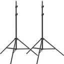 Neewer 6.23 Feet/190CM Aluminum Light Tripod Stands For Studio Kits, Photography Lights, Softboxes(Black,2 Pack)