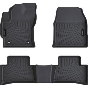 Auxko All Weather Floor Mats for Toyota Corolla Cross FWD Gas & AWD Hybrid 2022 2023 2024 2025 (Not for 2025 HEV SE) TPE Liner Corolla Cross Accessories All Season Guard Odorless Anti-Slip Floor Mats