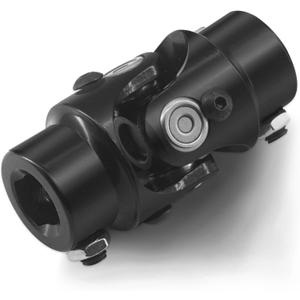 BUYMACHINERYPARTS 3/4" DD X 3/4" DD Black Steering Universal Joint Single U Joint Shaft,Total Length: 83mm (3-1/4")