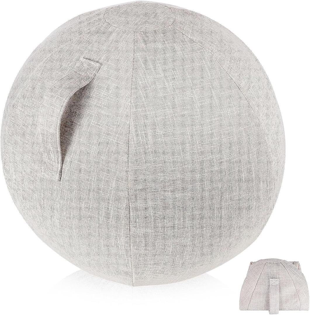 Yoga Ball Covers - Balance & Stability Ball Projector for Office & Home Gym - 55cm (Beige)
