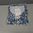 Womens Summer Tops Short Sleeve Boho Floral Shirts Loose Tunics Blouses (L)