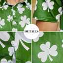 Mens Polo Shirts Short Sleeve Print Golf Shirts Gifts for Men (Green, XL)