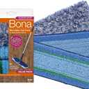 Bona Microfiber Pad 3-Pack includes Dusting, Cleaning, and Deep Cleaning Pad, for Hardwood and Multi-Surface Floors, fits Bona Family of Mops
