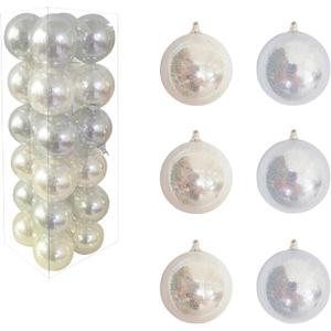24Pcs Christmas Balls Ornaments -Shatterproof Christmas Ball for Xmas Tree Decorations Hanging,Wedding Party Holiday Decorations Colorful Silver Glitter Ball 2.36in x 24 Pack