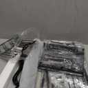 CCCEI Garage Tools Storage with Charging Station. Power Tool Battery Organizer Utility Shelf with Power Strip. 4 Drills Holder Wall Mount Rack, Black. (Small)