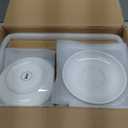 Sweese 6 Ounce Cappuccino Cups with Saucers, Porcelain Double Espresso Cups Set of 6 - White