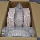 U-QE 100PCS Mauve Pink Plastic Plates - Plastic Party Plates Disposable Heavy Duty - Pink Disposable Plates for Party Including 50PCS 10.25'' Dinner & 50PCS 7.5'' Dessert