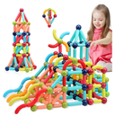 COUOMOXA Magnetic Building Blocks for Toddlers: STEM Educational Toys for 3 4 5+ Years Old Kids - Magnetic Stick Montessori Game for Family for Boys Girls 3-5