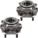 KEYOOG 2Pcs 513364 (5 Lug) Front Wheel Hub and Bearing Assembly Fit For 2015-2018 Chevy City Express [13-17 Ni-ssan Leaf /2013 2014 2015 2016 2017 2018 2019 NV200 / Sentra ]