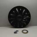 Tesla Model Y Wheel Covers 19 Inch 2020-2024 Full Fit Hubcaps with Left-Right Aero Symmetry, Reduced Wind Drag Includes Tire Repair Kit Tesla Model Y Accessories 4 Pack