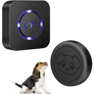 EverNary Dog Door Bell, Dog Doorbells for Potty Training, Wireless Dog Bells for Door to Go Outside, Door Bell for Dogs to Go Potty (1 Receiver and 1 Transmitter) (Black)