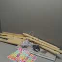 Stuffed Animal Storage, 64" Super Large Plush Toy Organizer with Wheels, Wooden Stuffed Animal Holder with Removable Bin, Zoo Plushies Storage for Bedroom/Playroom/Living Room (White)