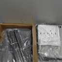 60 Gal (230L) Laundry Hamper 3 Section with Lid, Leather Patchwork Laundry Sorter with Rolling Lockable Wheels and Handle, Laundry Basket Organizer for Laundry Room, Bedroom and Bathroom - Gray