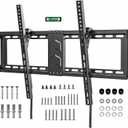 TV Wall Mount for Most 37-82 Inch, Low Profile Tilt Wall Mount TV Bracket for Flat/Curved TVs with Max VESA 600x400mm, Fits 16"-24" Studs Up to 132 lbs, Black