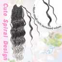 Gowit Pre Looped Deep Wave Crochet Hair 14 Inch 7 Packs Short Curly Ombre Grey Pre Twisted Ocean Wave Deep Twist Crochet Braids Synthetic Braiding Hair for Black Women