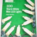 Home Accents Holiday 100ct Warm White LED Mini String Lights w/Green Wire NEW