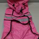 Waterproof Dog Raincoat - Adjustable Pet Rain Coats, Lightweight Hooded Slicker Poncho Rain Jacket for Dogs and Puppies (Pink, Medium)