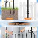 FEED GARDEN String Light Poles for Outside,10FT Metal Poles for Outdoor String Lights, Stand Poles for Deck, Garden, Patio, Wedding, Backyard, Christmas Party 6 Pack