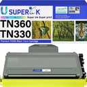 TN360 High Yield Compatible Toner Cartridge Replacement for Brother TN360 TN-360 TN330 TN-330 Work with DCP-7040 DCP-7030 MFC-7840W HL-2140 MFC-7340 MFC-7440N HL-2170W HL-2150N Printer (Black, 1 Pack)