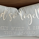 Romantic Couple Love Sentiment Embroidered Decorative Sayings Lumbar Accent Throw Pillowcase - Get Cozy Phrase Decor for Wedding, Anniversary, Valentine - 12x20 Inches, Dark Grey