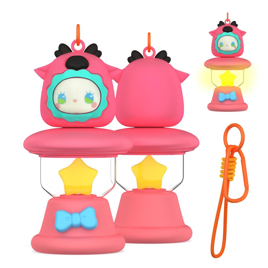 2 x OAJ for AirTag 2/1 case, Cute Animal Keychain Glow in The Dark Compatible for Air Tag case with Carabiner and landyard(Rabbit)