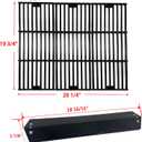 Parts Kit DG234 Heat Plates & Cast Iron Cooking Grid Replacement for Chargriller 3001 3030 4000 5050 5072,5252, 5650 Grill Models; fits for King Griller 3008,5252 Gas Grill