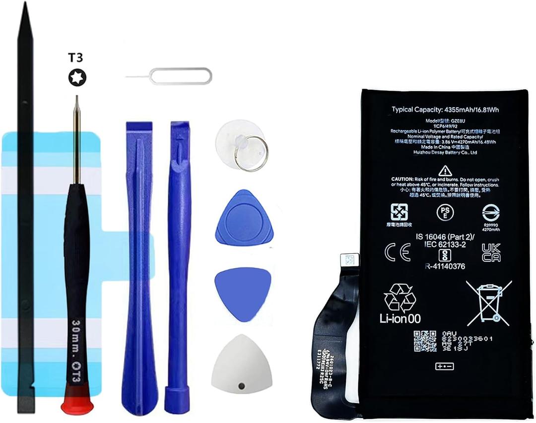 GZE8U Replacement Battery for Pixel 7,Rechargeable 0 Cycle Battery Compatible with Google Pixel 7 GVU6C GQML3 with Repair Tool Kits