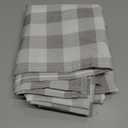 maxmill Rectangle Checkered Tablecloth Waterproof Spillproof Wrinkle Resistant Buffalo Plaid Heavy Weight Table Cloth Gingham Table Cover for Outdoor and Indoor Use, 52 x 70 Inch Grey and White