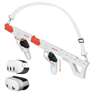 Upgrade Your Quest 3 with Gunstock, Gun Stock for Meta Oculus Quest 3 Quest 3S, Rifle-Like or Dual-Pistol Handle VR Accessories Connect to Touch Controller, Enhances Realistic Gaming Experience