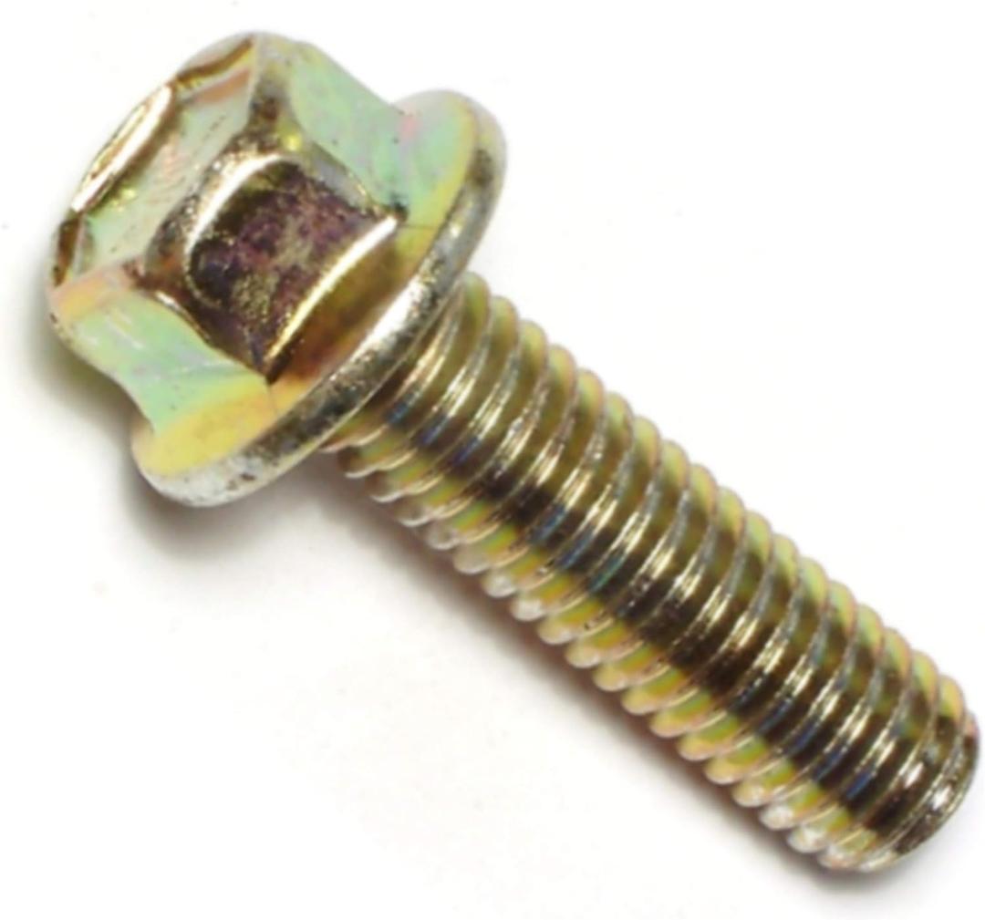 014973240387 Grade 8 Coarse Hex Flange Bolts, 7/16-14 x 1-1/2, Piece-5,Yellow