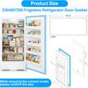 UPGRADED 5304507200 Refrigerator Door Gasket Compatible with Frigidaire Freezer Door Gasket 5304408631 5304507214 216522309 216522310 216522359 Door Gasket Seal For Kenmore Refrigerator Door Gasket