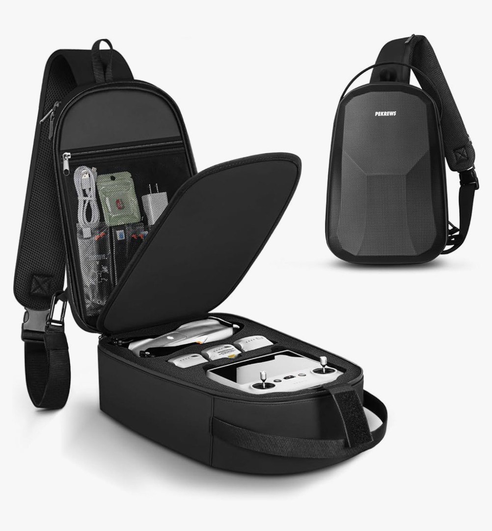 Air 3 Case, Portable Drone Bag Compatible with DJI Air 3, Travel Drone Backpack for DJI RC 2/N3/N2 Remote Controller, Sturdy Waterproof RC 2 Carrying Case for Fly More Combo Accessories, 1 Pack