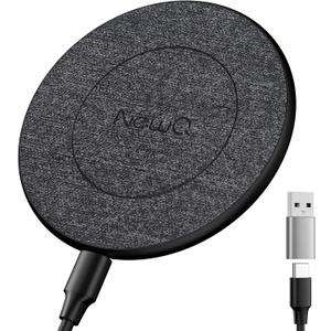 NewQ Wireless Charger, 15W Max Wireless Charging Pad for iPhone 15 14 13 12 11 X 8 Mini/SE/Pro/Max/Plus, Samsung Galaxy S23/S22/S21/S20/S10/S9/S8/S7/Note20/10/9/8, Air Pods/Pro/Galaxy Buds/+, 1 Pack