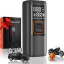 200PSI Tire Inflator Portable Air Compressor, Digital Tire Pump, Cordless Air Pump for Car Tires, Auto Shutoff, LED Light, Electric Air Compressor for Cars, SUV, Motorcycles, Bikes, Gifts for Men