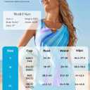 Hanna Nikole Women 2 Piece Tankini Swimsuits, Modest Bathing Suit, Beads V Neck Swimwear with Sporty Swim Shorts Pockets (XXL)